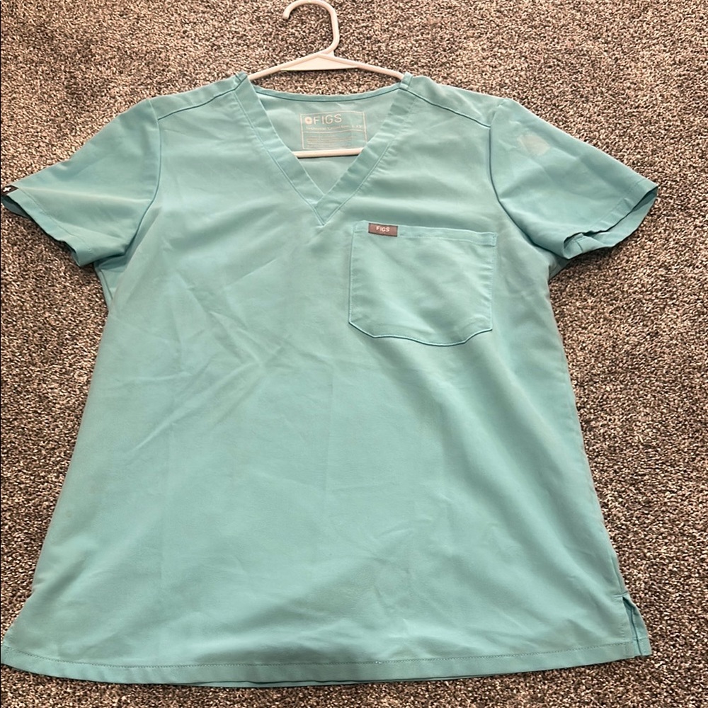 FIGS Light Blue Scrub Top XS